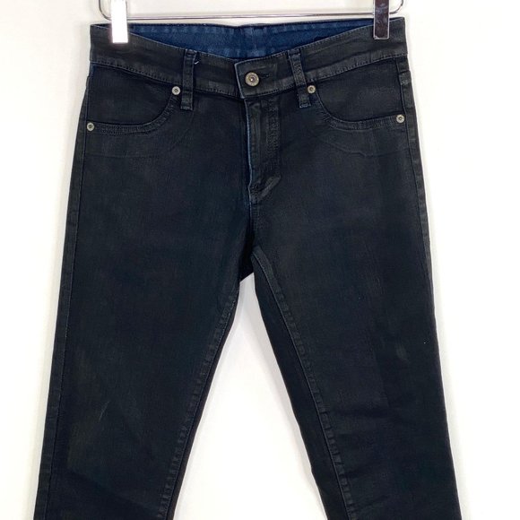 CARMAR Black Waxed Skinny Jeans #AV15 - Picture 4 of 8